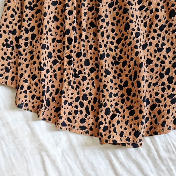 Gap Leopard Print Asymmetrical Hem Midi Skirt - Picture 7 of 8